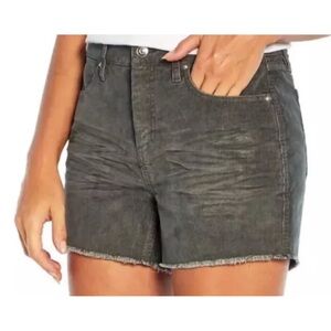 Gap Shorts Women's Sz 6 Mid Rise Corduroy Frayed Hem Stretch Cut Off Gray New